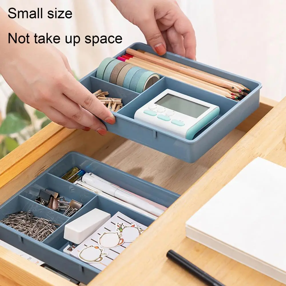 Useful 4 Grids Makeups Jewelry Drawer Organizer No Odor Drawer Organizer Home Office Drawer Tray Divider for Home