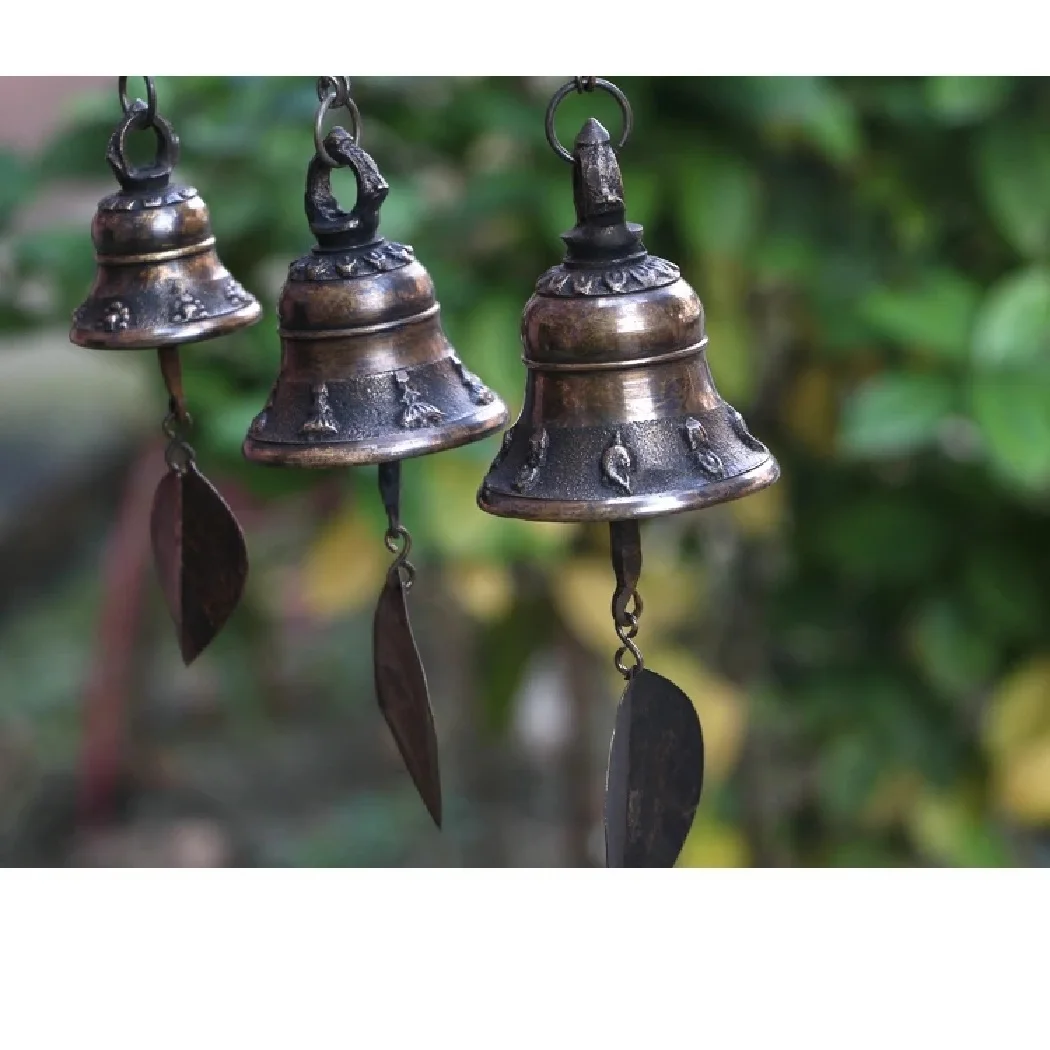 Small Copper Bell Pendant, Handmade Wind Bell, Door Ornament, Welcome the Town House, Bring money and ward off