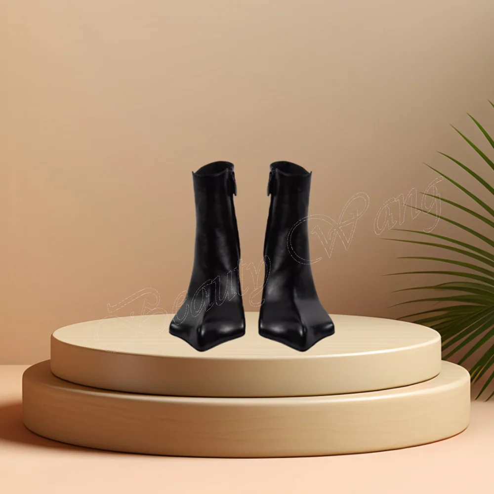 Black Duck Webs Design Boots Strange Style Boots Heel Metal Heel Shoes for Women Boots High Heel Shoes 2024 Zapatillas Mujer