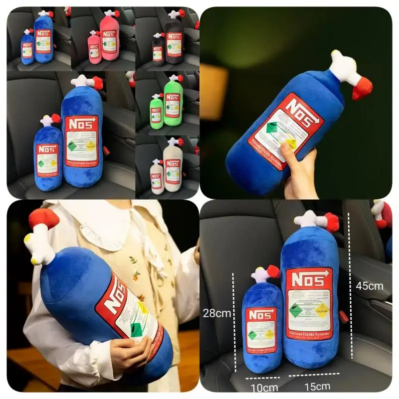 New hot selling NOS nitrous oxide bottle car driver  front passenger neck pillow car backrest pillow decorative seat decoration