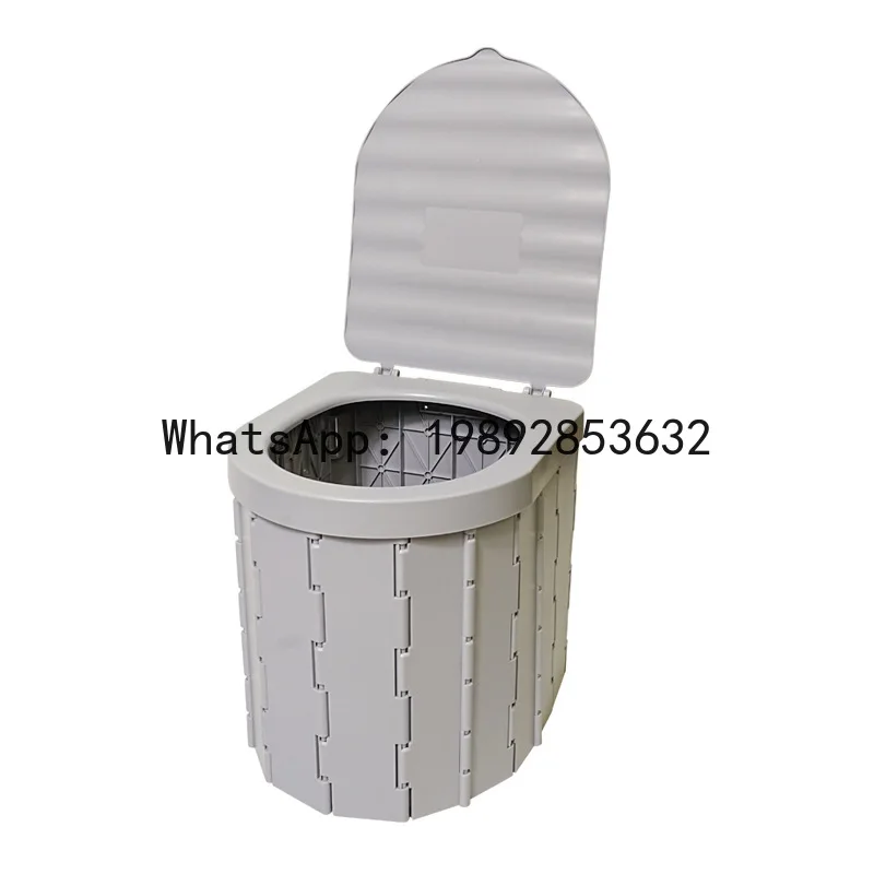 

Мобильный туалет PYJ для кемпинга на открытом воздухе, бесплатный дезодорирующий гель-отвердитель, складной пластиковый туалет, незаменимая вещь для походов.