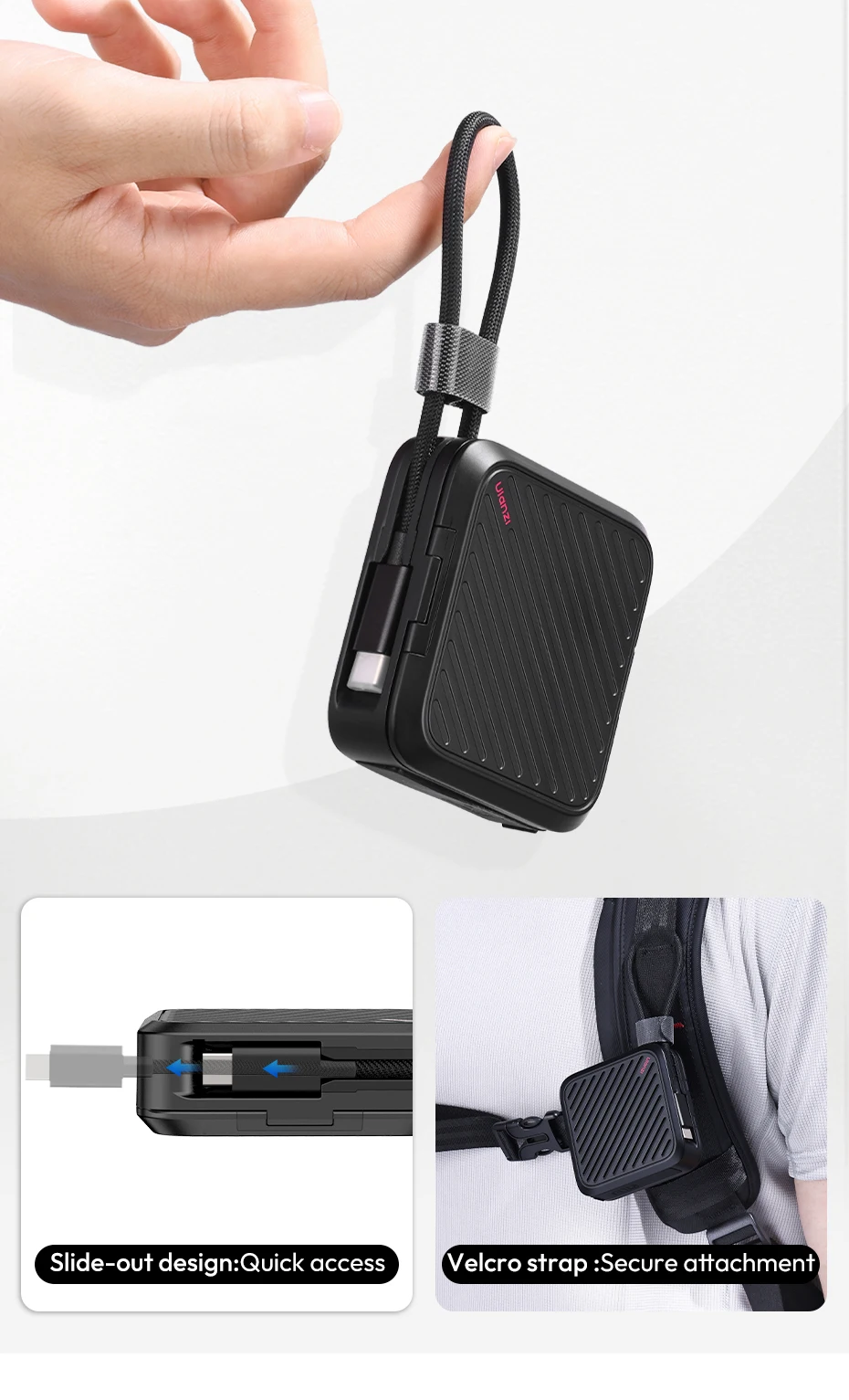 Ulanzi CRC10 3-in-1-Kartenlesergehäuse CFA/SD/TF 13 Kartenhalter mit USB3.2 Gen2-Schnittstelle Hochgeschwindigkeits-Datenübertragungschips – Detail 14