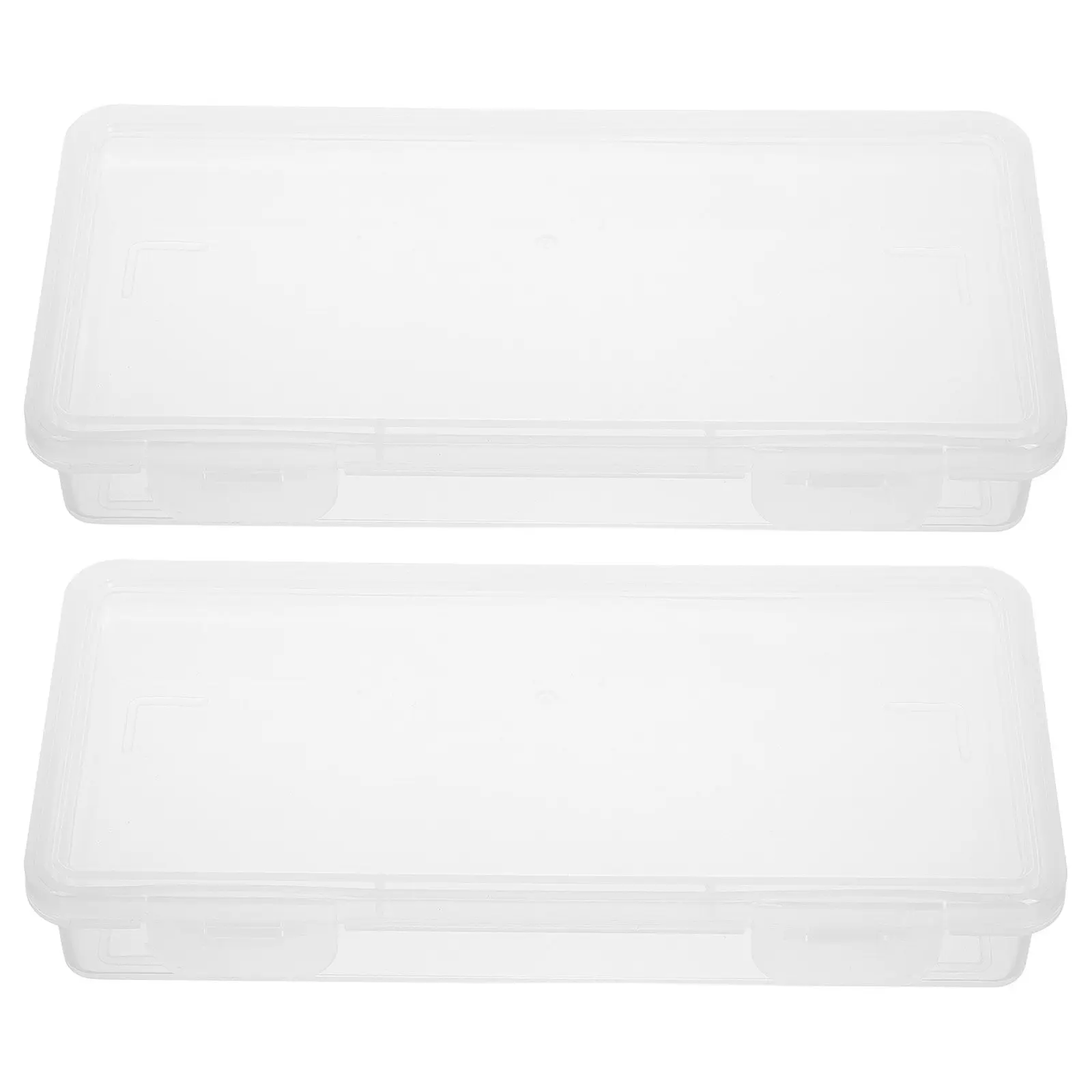 2pcs Plastic Money Organizer Box Lid Waterproof Storage For Coins Cash Bills Compact Holder Case Small Container