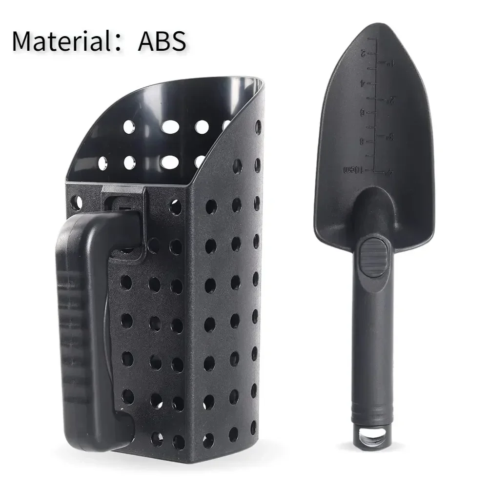 1 conjunto de acessórios para detector de metais abs, colher de areia e pá definida para detecção de metais, ferramenta portátil de caça ao tesouro para descascar praia