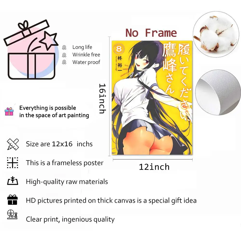 Manga Awkward Romance Please Put Them On Takamine-San Painting Calligraphy Canvas Wall Art Mural Living Room Canvas Decor Gifts