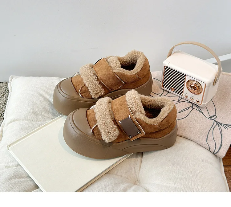 2026 Winter Neue Kinderschuhe Mädchen Koreanischer Stil Lammwolle Mädchen Baumwollschuhe Verdickte Samt-Warme Anti-Kick Fell-Schuhe – Detail 10