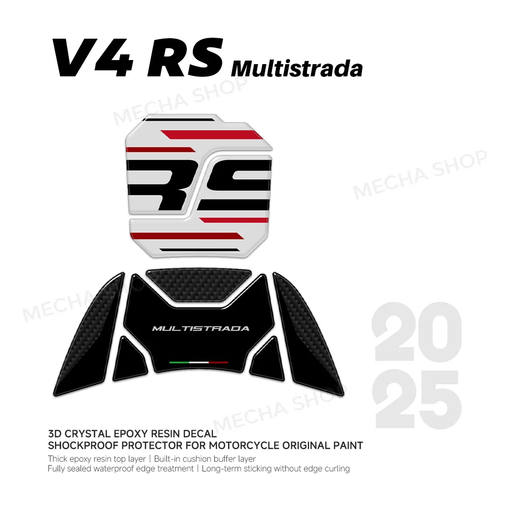 3D Resin Sticker Protection Kit Motorcycle Accessories For Multistrada V4 RS 2025