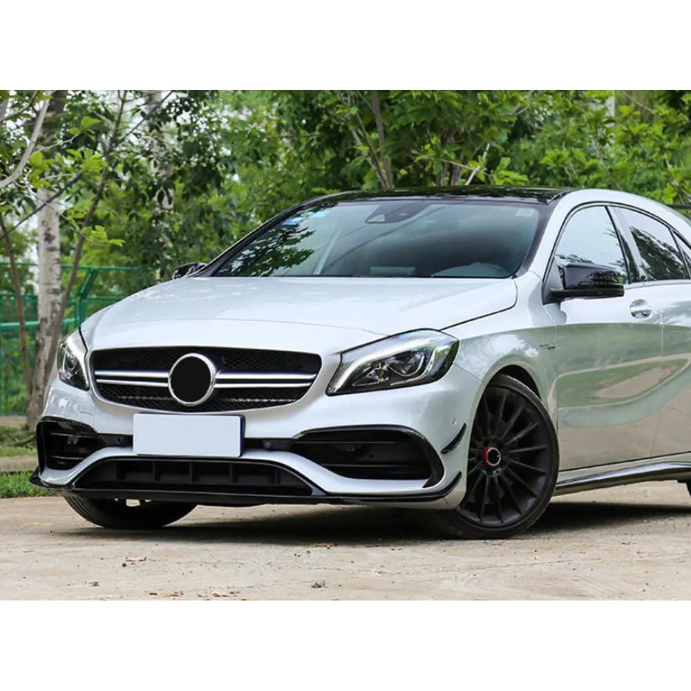 

Передний бампер, противотуманная фара, накладка на рамку для Benz A Class W176 A45 A180 A200 AMG 2016 2017, комплекты кузова автомобиля, аксессуары