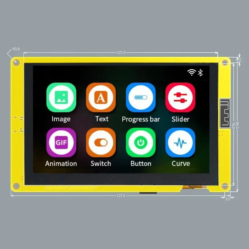 ESP32-S3 IPS Smart Display 5 Inch TFT Capacitive Screen LVGL ESP32 HMI 8M PSRAM 16M Flash WiFi Bluetooth 800*480 RGB LCD w/ Demo