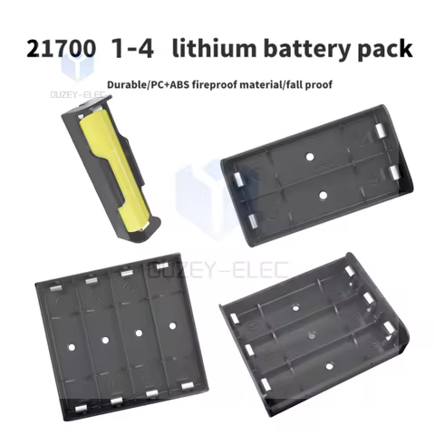 1/2/3/4 Slots 21700 Battery Holder Case DIY Power Bank Cases Storage Box for Rechargeable Battery Battery Container
