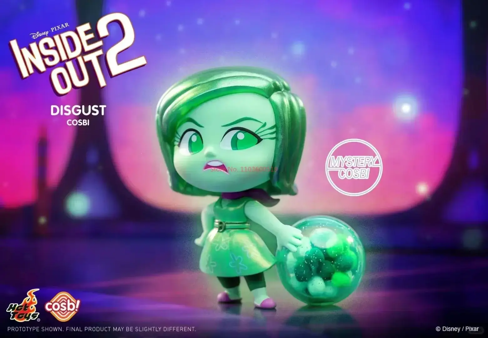 2024 Hot Toys Inside Out 2 Anime Figure Sadness Anger Disgust Cosbi Collectible Action Figurine Mini Doll Kids Birthday Gift