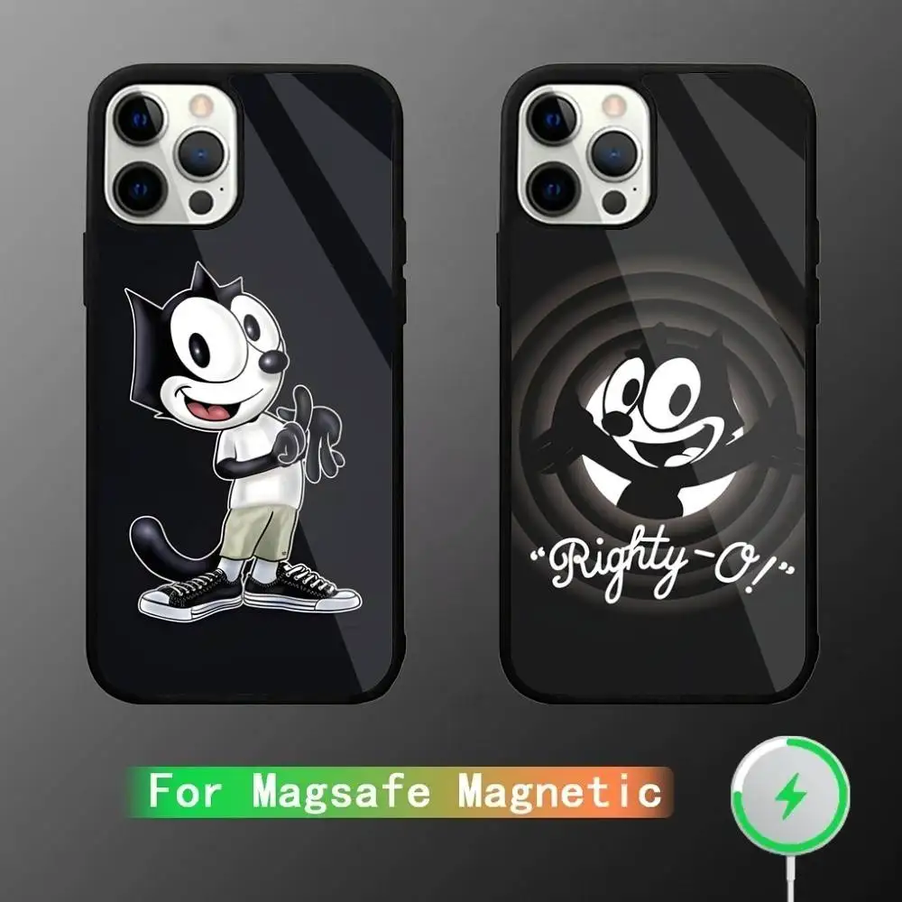

Cute F-Felix-the-Cats cartoon Phone Case For iPhone 16,15,14,13,12,11,Plus,Pro,Max Mini Magsafe Magnetic Wireless Charging