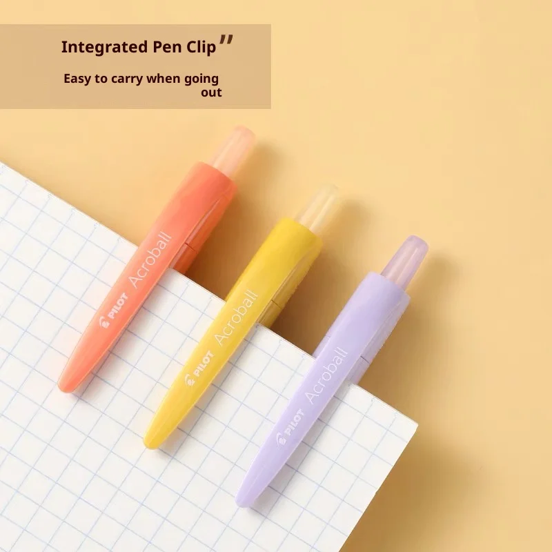 قلم حبر جاف منزلق ناعم من بايلوت أكرو، حبر منخفض اللزوجة، قضيب بسيط، أقلام كتابة شفافة، أدوات يابانية عالية الجودة #6