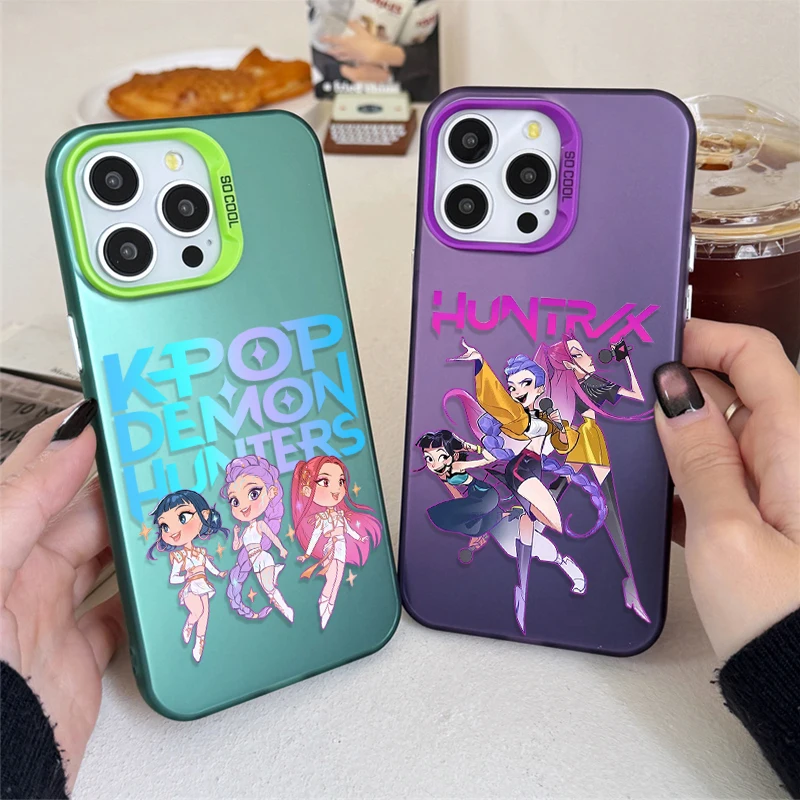 حافظة هاتف صلبة K-Kpop D-Demon H-Hunters لهاتف iPhone 17 Air 16 15 11 12 14 13 Pro Max XS X XR Plus 8 7 SE 2020 غطاء مقاوم للصدمات #1