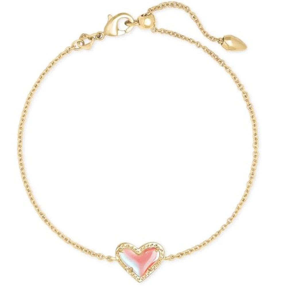

VKVVA Fashion Jewelry Ari Heart Gold-plate Delicate Chain Bracelet for Women Unique Gifts