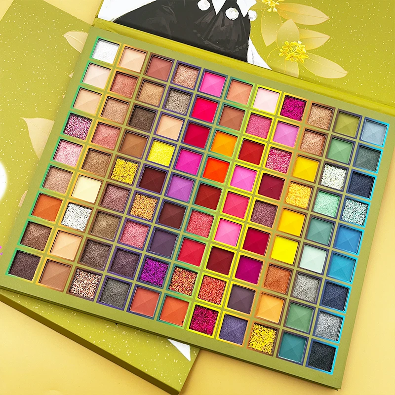 Paleta de Sombras de Ojos VERONNI Mega de 99 Colores – Mate y Brillante, Altamente Pigmentada, Fácil de Difuminar, Lo Último en Todo en Uno para una Primavera Interminable