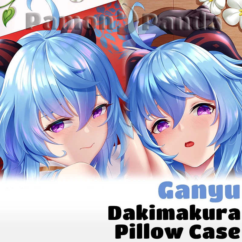 Ganyu Dakimakura Genshin Impact Game Pillowcase Hugging Full Body Sexy Pillow Case Cushion Cover Home Bedding Decor Otaku Gift