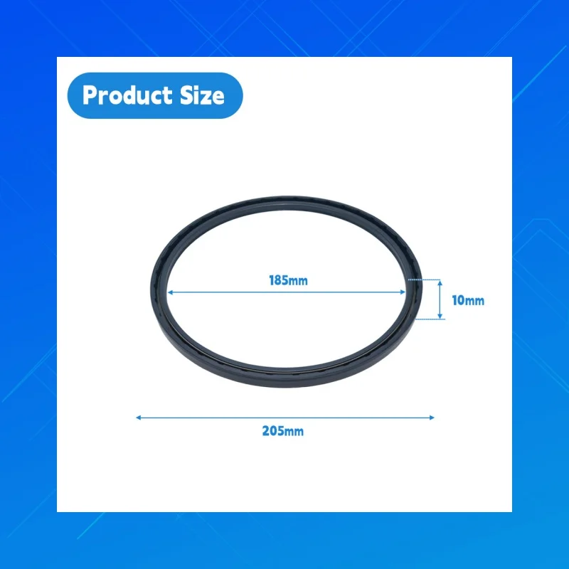 

DMHUI high-quality NBR oil seals, PPS type, Size 185x205x10mm, Applicable to Hagglunds CA210, CA100 - 100SA0N, CA70 - 70SA0N 00