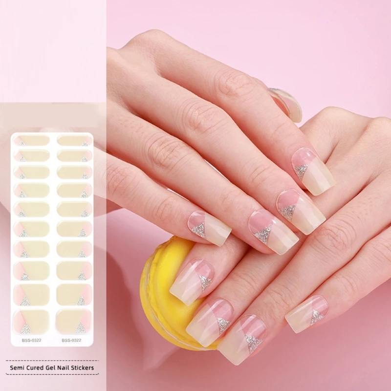 Gels Nails Stickers Light Require Gels Wraps Semi Cured Nails Polish Strips Dropship