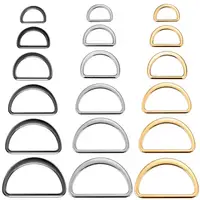 10pcs D-Shaped Buckle D Ring Connection Alloy Metal Silver Gold For Shoes Bags Backpack Buckles DIY Accessory 15/20/25/30/40mm