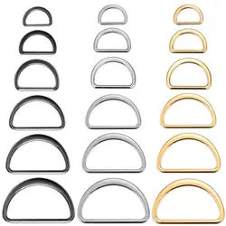 10pcs D-Shaped Buckle D Ring Connection Alloy Metal Silver Gold For Shoes Bags Backpack Buckles DIY Accessory 15/20/25/30/40mm