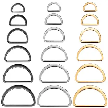 10pcs D-Shaped Buckle D Ring Connection Alloy Metal Silver Gold For Shoes Bags Backpack Buckles DIY Accessory – view 1