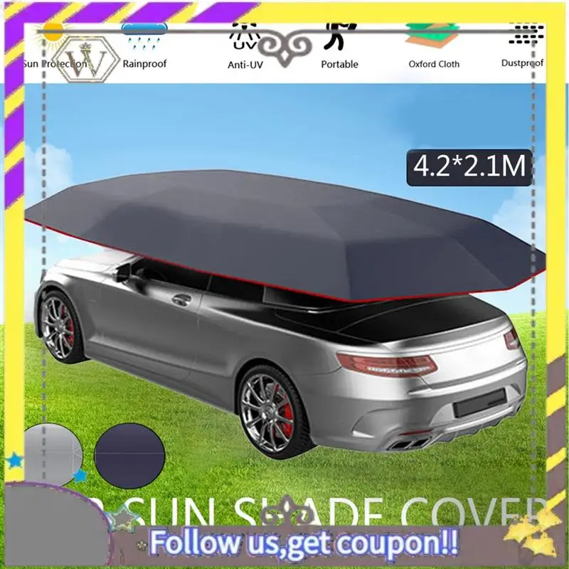 

ABXV-Universal Car Sun Shade Umbrella Cover Tent Cloth Uv Protect Waterproof 4X2.1M