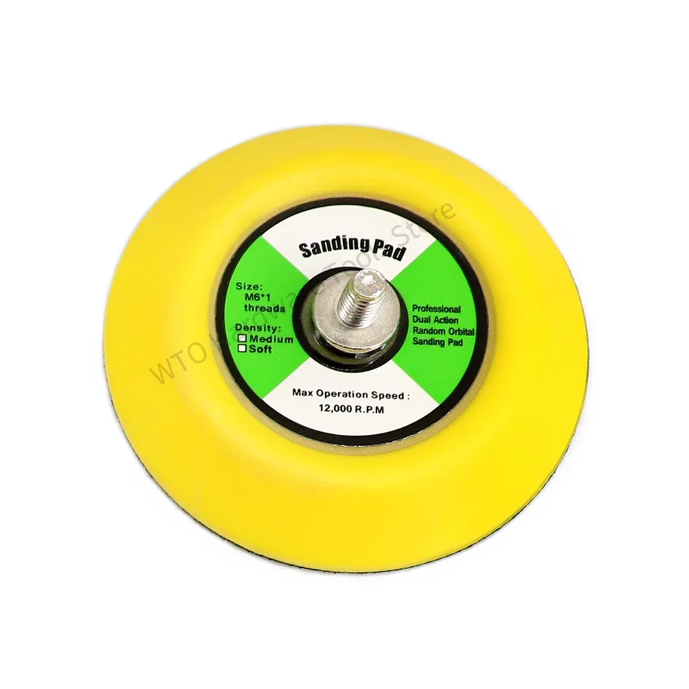 1PC 3 Inch M6 Thread Sander Backing Pad For Air Polisher Hook & Loop Back Plate Sanding Disc Abrasive Grinding Tool For Grinding