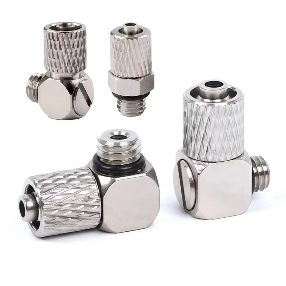10Pcs Male Thread Micro Quick Twist Joint 3mm 4mm 6mm OD M3 M4 M5 M6 Pneumatic Pipe Connector Mini Screw Through