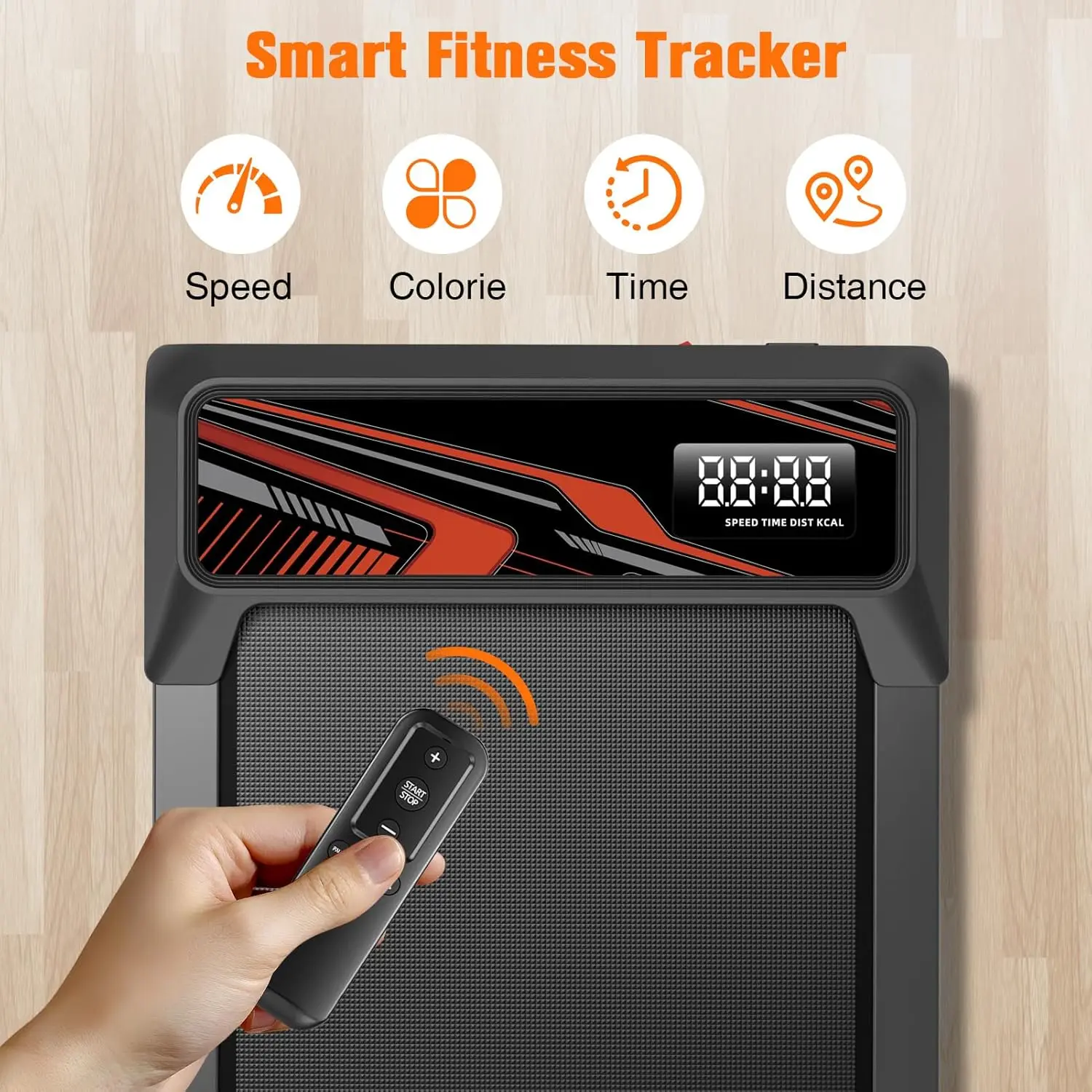 Compact Under-Desk Treadmill for Home and Office: 2.5HP Motor, 5% Adjustable Incline, Sync with APP, Remote Control & LED Display, Small Walking Pad