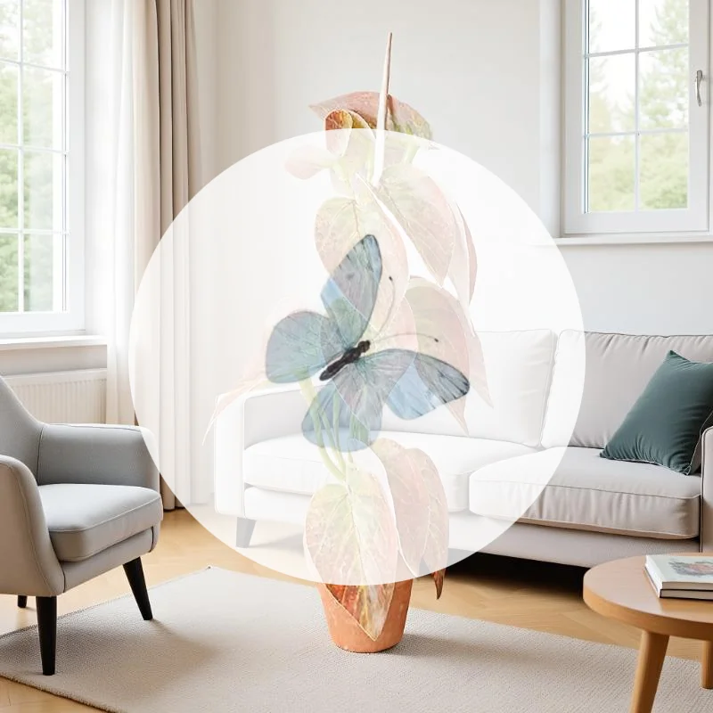 1/12 Dollhouse Miniature Bonsai Green Plant Model, Perfect for Landscape Scene