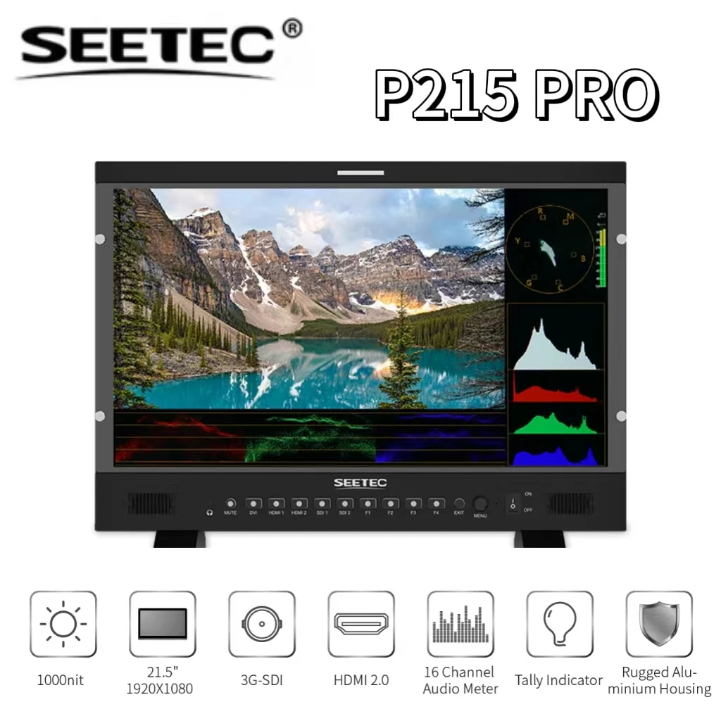 شاشة بث عالية السطوع SEETEC P215 PRO مقاس 21.5 بوصة 1000nit عالية الدقة 1920x1080