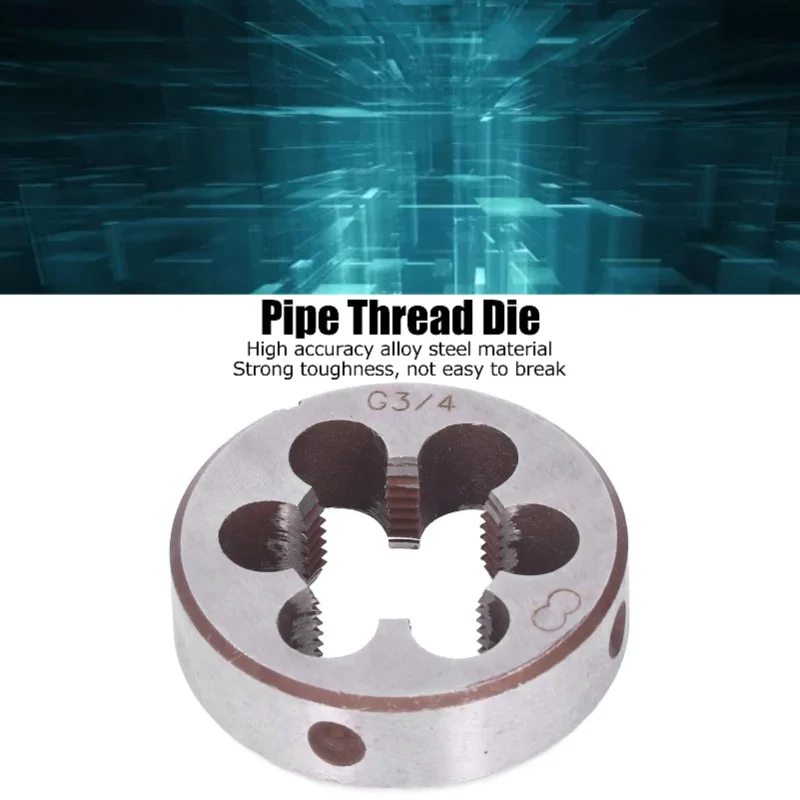 Pipe Die Round Cylindrical Straight Screw Thread Die For Tap G3/4 Threading Hand Tools