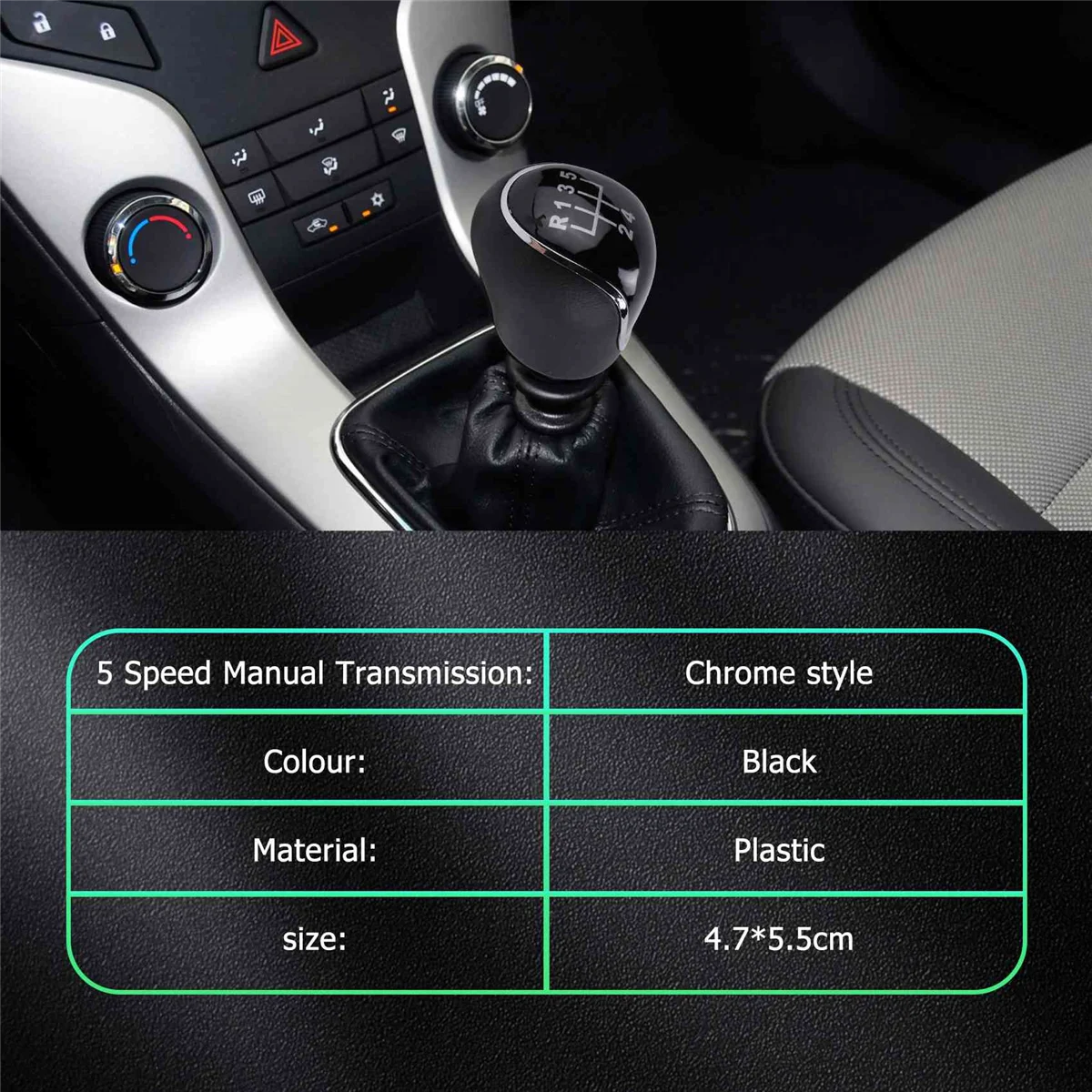 Gear HEAD กระปุกเกียร์ธรรมดา5สปีดสำหรับ Chevrolet Chevy Cruze 2008-2014สีดำ