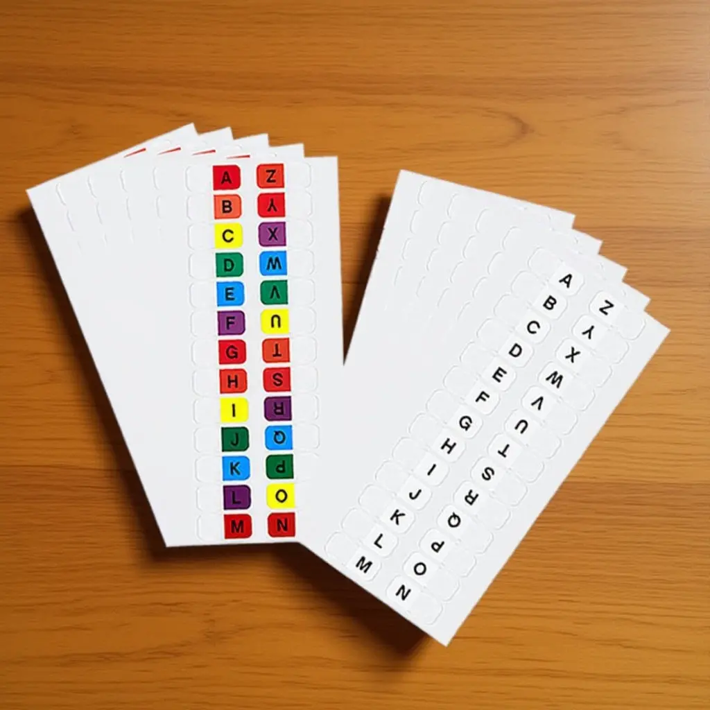

10 Sheets Pet Plastic Alphabet Page Flags Sticky Tabs for Books Notebooks Notepads Color Coding Study Notes Bookmarking