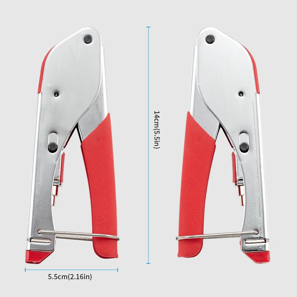 Coaxial Crimping Pliers F Connector Crimp Tool Precision Steel for RG6 RG59 Coax Cable TV Satellite Antenna Audio Video