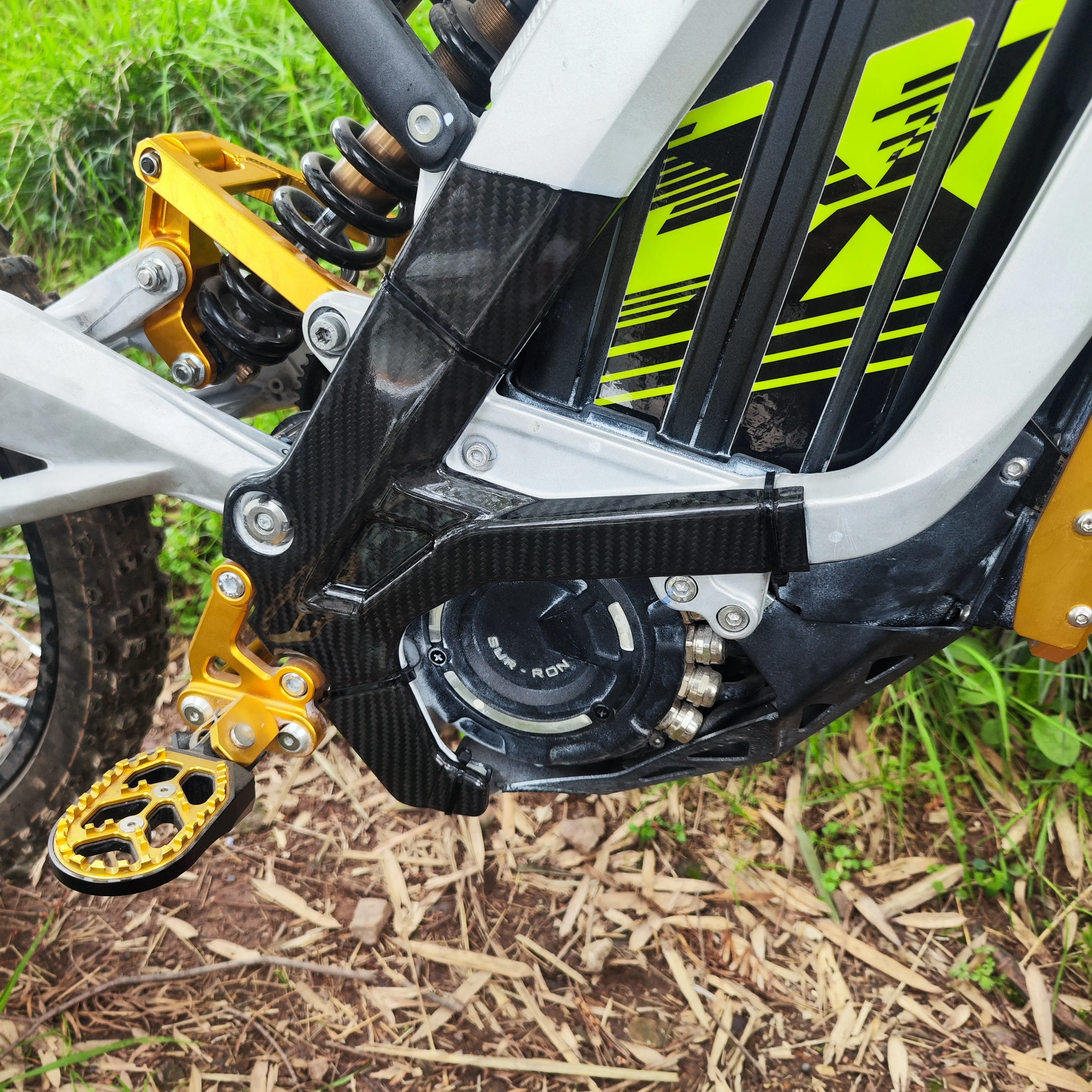 For Sur Ron Light Bee X Real Carbon  Frame Protection Modified Parts