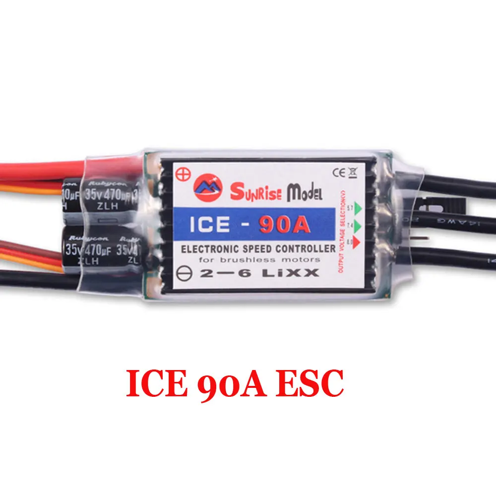 SunriseModel ICE 2-6S Helikopter Vliegtuig Borstelloze ESC met BEC Uitgang 18A 30A 40A 45A 60A 90A 100A 120A 150A voor RC Modellen DIY