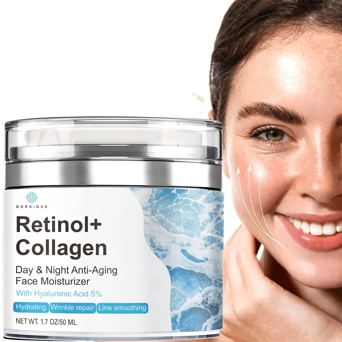 

Day & Night Neck Cream with Retinol Collagen Hyaluronic Acid Hydrating Wrinkle Repair