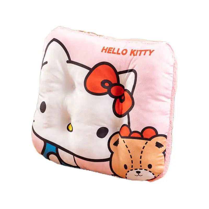 Cojín de felpa de dibujos animados de Anime Sanrio Hello Kitty Cinnamoroll My Melody Y2K, asiento de dormitorio de oficina, cojín grueso, regalos