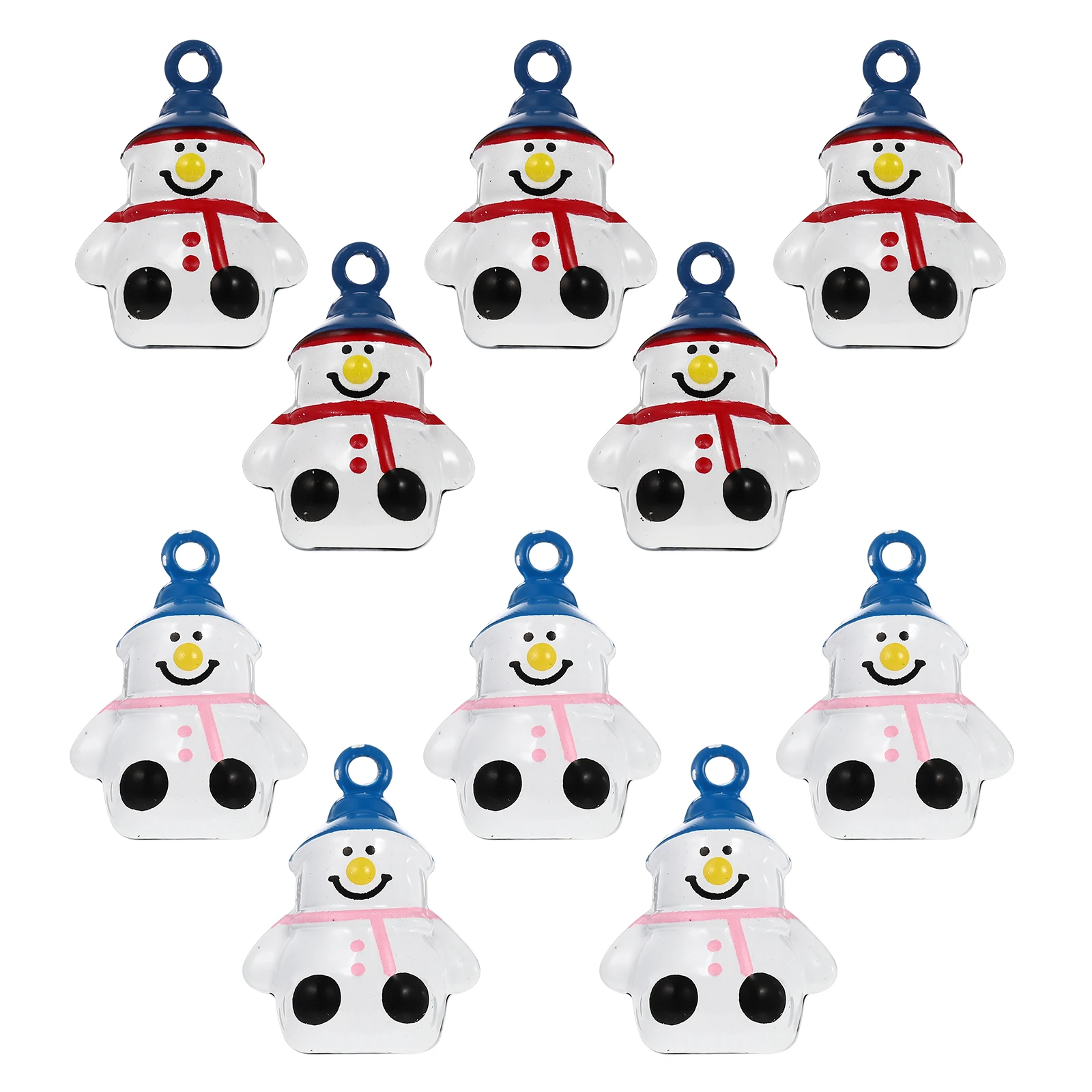 

Decorative Christmas Bells Snowman naments Tree Pendants Hanging Charms Copper Lightweight Safe Festive Office