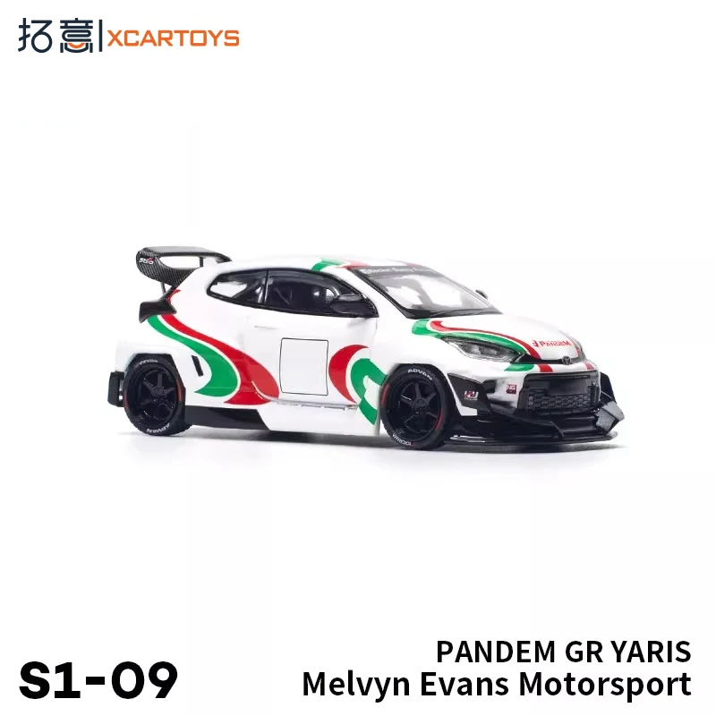 

XCARTOYS Parade Car S1-09 Toyota Yaris GR Pandem Melvyn Evans Motorsport Alloy Model Car Toy