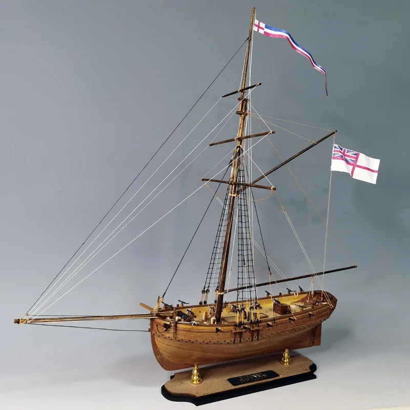 1/64 Wooden Sailing Ship Model Kit British Navy Patrol Ship Tula1830 Model DIY Hand-assembled Model Kit Ornaments Collection