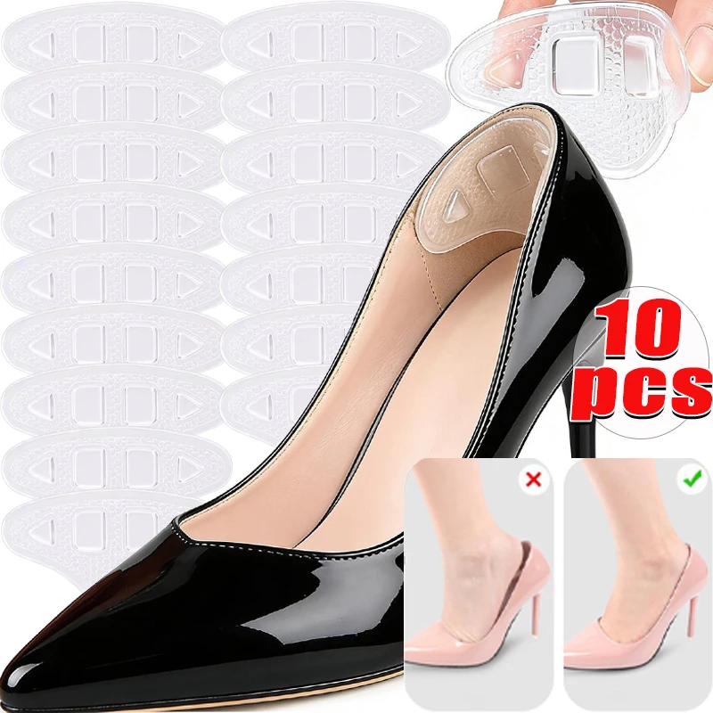 

2/10 шт. Прозрачные мягкие силиконовые треугольные накладки на пятки для женщин и мужчин, самоклеящиеся, моющиеся, многоразовые