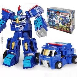 Turning Mecard Mega Evan King Transformation Truck Robot Cartoon Anime Car Model Toy Battle Arena Vehicle For Children Gift