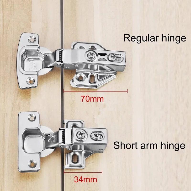 Damping Hinge Large Angle Soft-Close Half-Mortise Concealed Cabinet Hinges Buffer mute 165°135° 90° for Corner Wardrobe Cabinet view 5