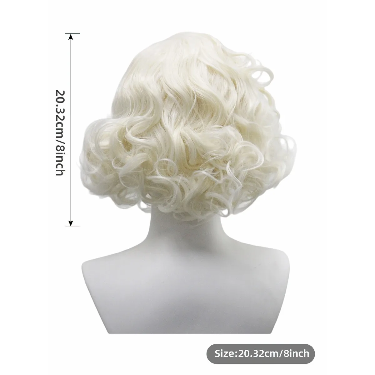 Glossy Blonde Hair,Wavy Curls,Elegant And Retro,Full Of Atmosphere,Synthetic Wigs.Role-Playing.Synthetic Wigs.