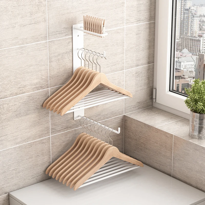 

Clothespin Collector Balcony Hook Clothes Hanger Clip Collector Multifunctional Foldable Storage Rack Wall Hanger Finishing Rack