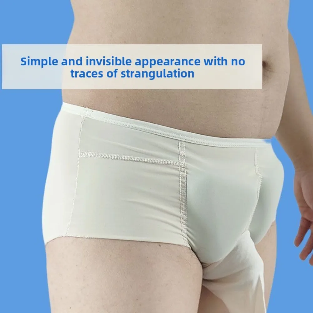 Slip alti elastici per ernia inguinale da uomo Leggeri e traspiranti Forte pressione Hernia postoperatoria Vita bassa che stringe aperto