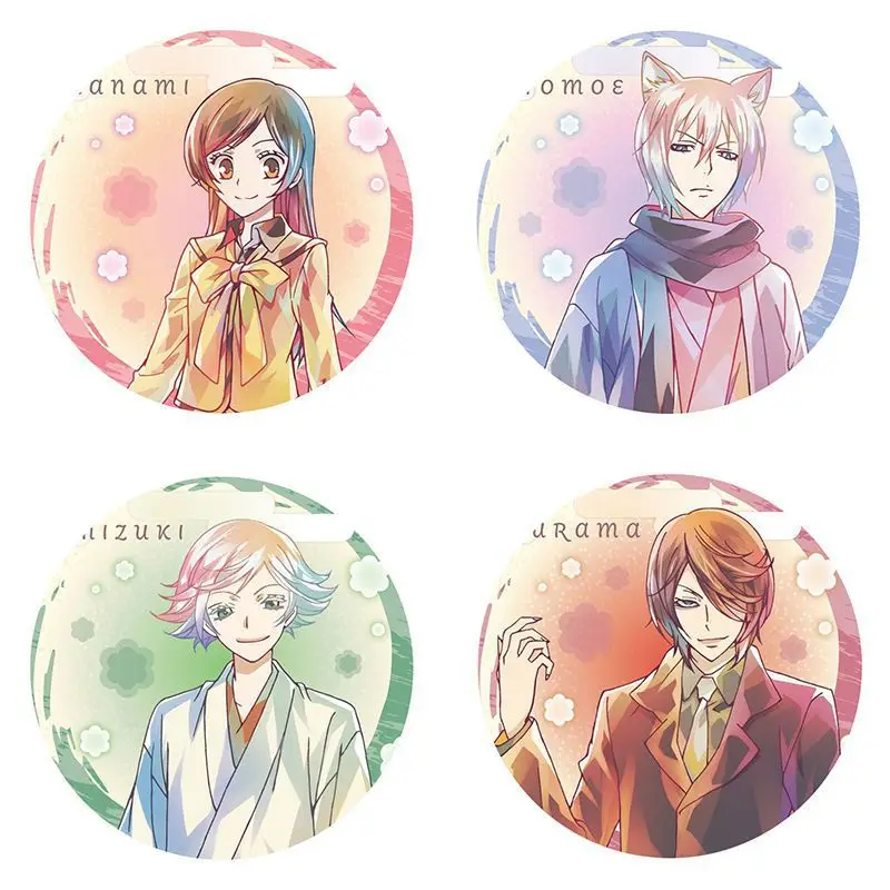 Kamisama Hajimemashita Badge Momozono Nanami Round Brooch  Tomoe Badges Cute Ita Bag Ornament Anime Goods Collection Friend Gift